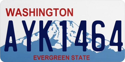 WA license plate AYK1464