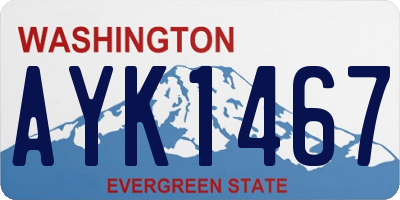 WA license plate AYK1467