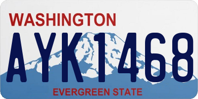 WA license plate AYK1468