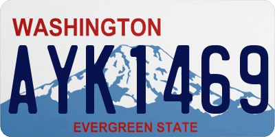 WA license plate AYK1469