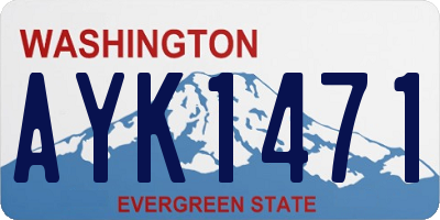 WA license plate AYK1471