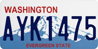 WA license plate AYK1475