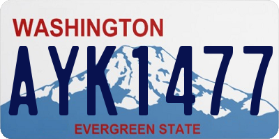 WA license plate AYK1477