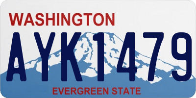 WA license plate AYK1479
