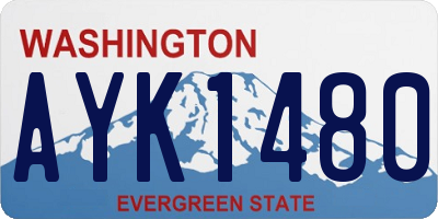 WA license plate AYK1480