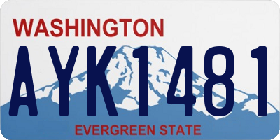 WA license plate AYK1481