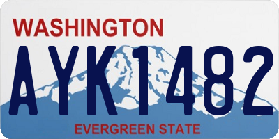 WA license plate AYK1482