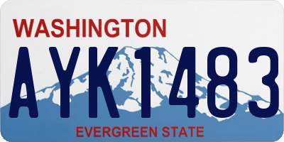 WA license plate AYK1483