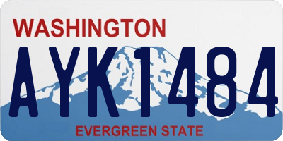 WA license plate AYK1484