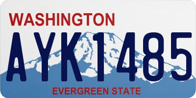 WA license plate AYK1485