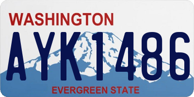 WA license plate AYK1486