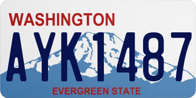 WA license plate AYK1487