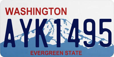 WA license plate AYK1495