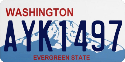 WA license plate AYK1497