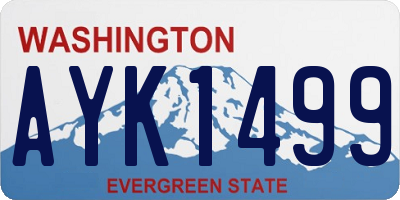 WA license plate AYK1499