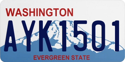 WA license plate AYK1501