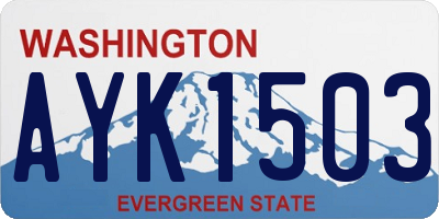 WA license plate AYK1503