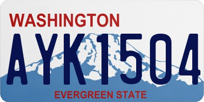 WA license plate AYK1504