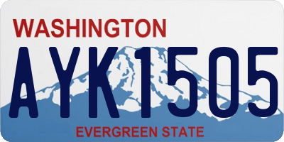 WA license plate AYK1505