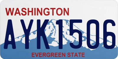 WA license plate AYK1506