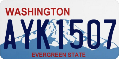 WA license plate AYK1507