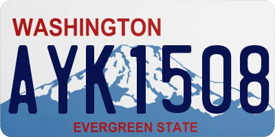 WA license plate AYK1508