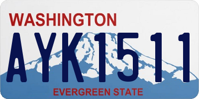 WA license plate AYK1511