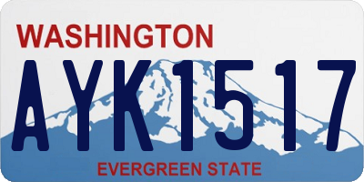 WA license plate AYK1517