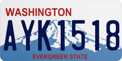 WA license plate AYK1518