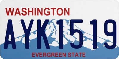 WA license plate AYK1519