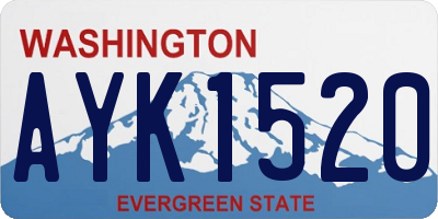 WA license plate AYK1520