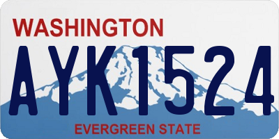 WA license plate AYK1524
