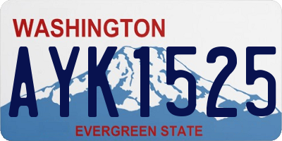 WA license plate AYK1525