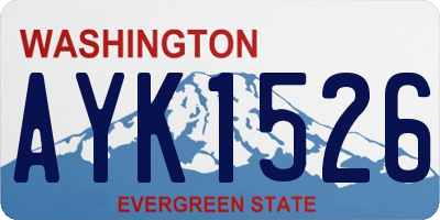 WA license plate AYK1526