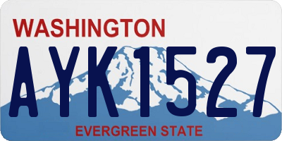 WA license plate AYK1527