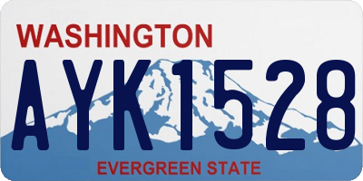 WA license plate AYK1528
