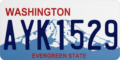 WA license plate AYK1529
