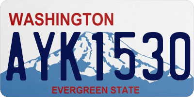 WA license plate AYK1530