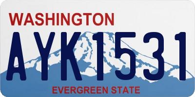 WA license plate AYK1531