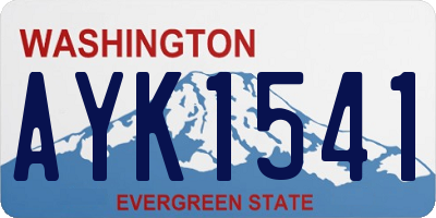 WA license plate AYK1541