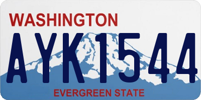 WA license plate AYK1544