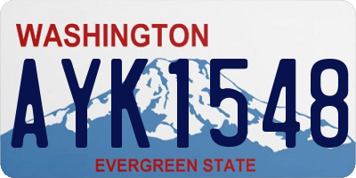 WA license plate AYK1548