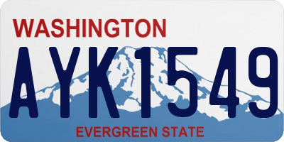 WA license plate AYK1549