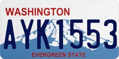 WA license plate AYK1553