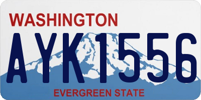 WA license plate AYK1556