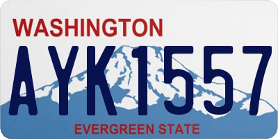 WA license plate AYK1557
