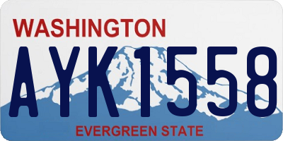 WA license plate AYK1558
