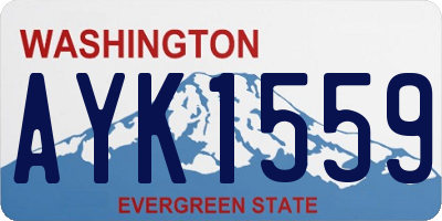 WA license plate AYK1559