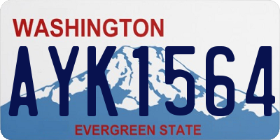 WA license plate AYK1564