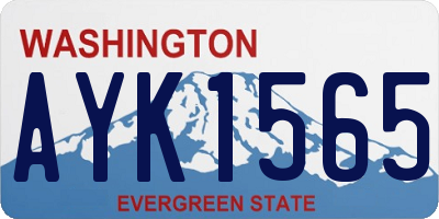 WA license plate AYK1565